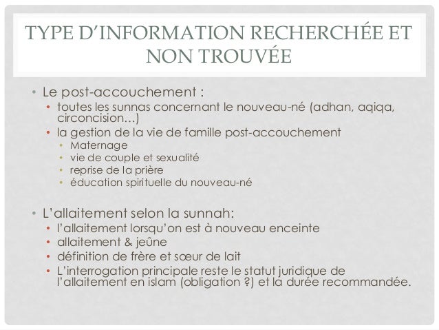 Sondage Grossesse Accouchement Et Allaitement En Islam