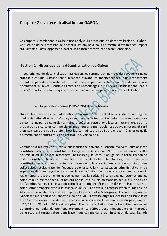 Decentralisation et deconcentration dissertation