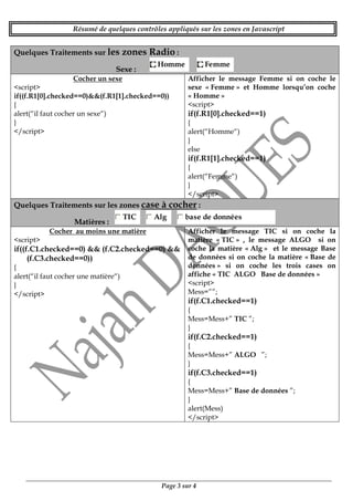 Résumé javascript bac info | PDF