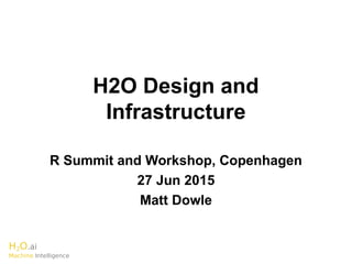 H2O.ai
Machine Intelligence
H2O Design and
Infrastructure
R Summit and Workshop, Copenhagen
27 Jun 2015
Matt Dowle
 