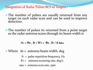 Radar Systems -Unit- I : Radar Equation | PPTX