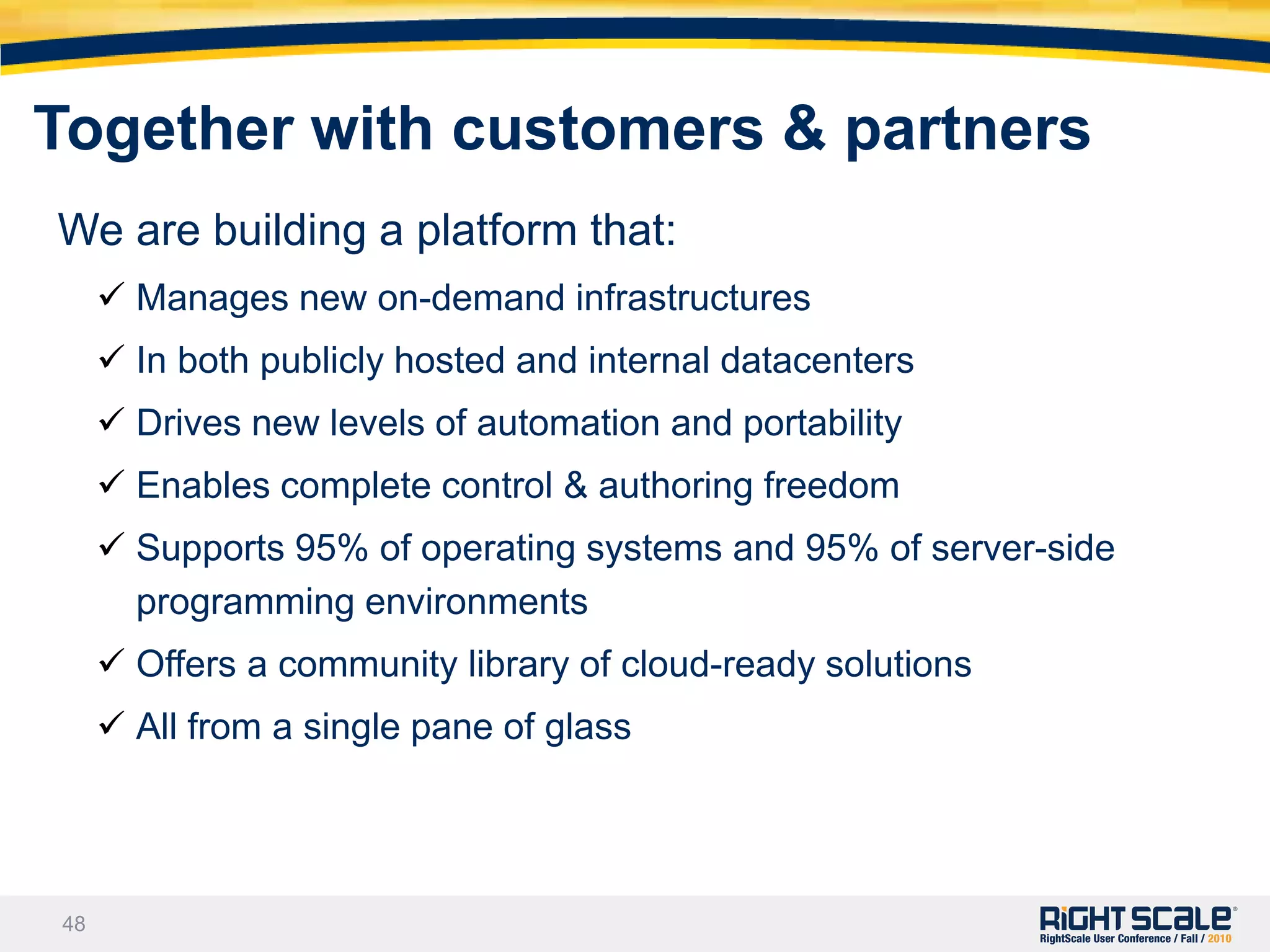 Drives new levels of automation and portability