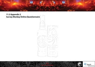 © 2011 Spark Advertising
11.2 Appendix 2
Survey Monkey Online Questionnaire
51/57
 