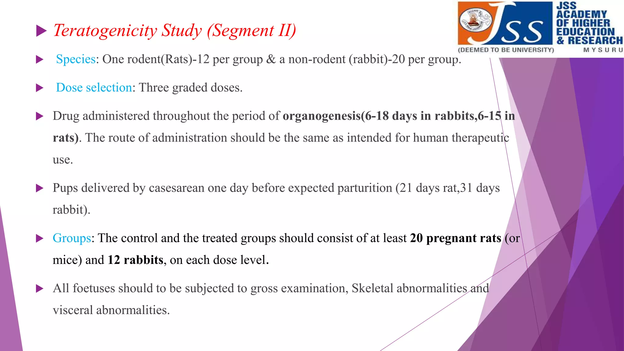 Reproductive toxicology studies | PPTX