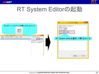 59
59
RT System Editorの起動
 
