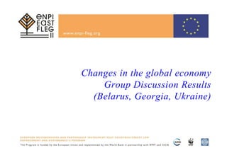 Changes in the global economy
Group Discussion Results
(Belarus, Georgia, Ukraine)
 