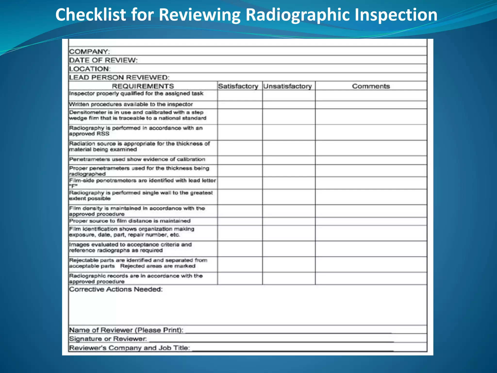 Radiography Testing Presentation | PPTX