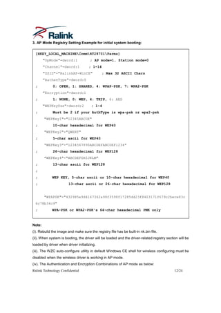 Ascii Software Release Notes Rt2870 Software Release Note For Windows Ce | PDF