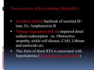 Renal tubular acidosis (pediatrics) | PPTX