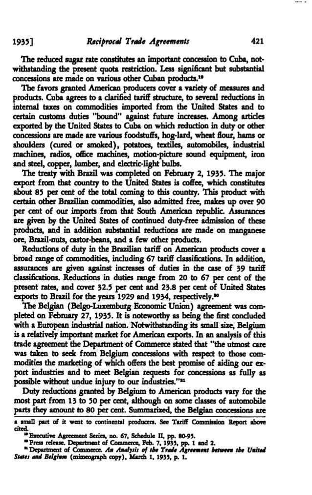 The Reciprocal Trade Agreements Act of 1934 The American Economic R…