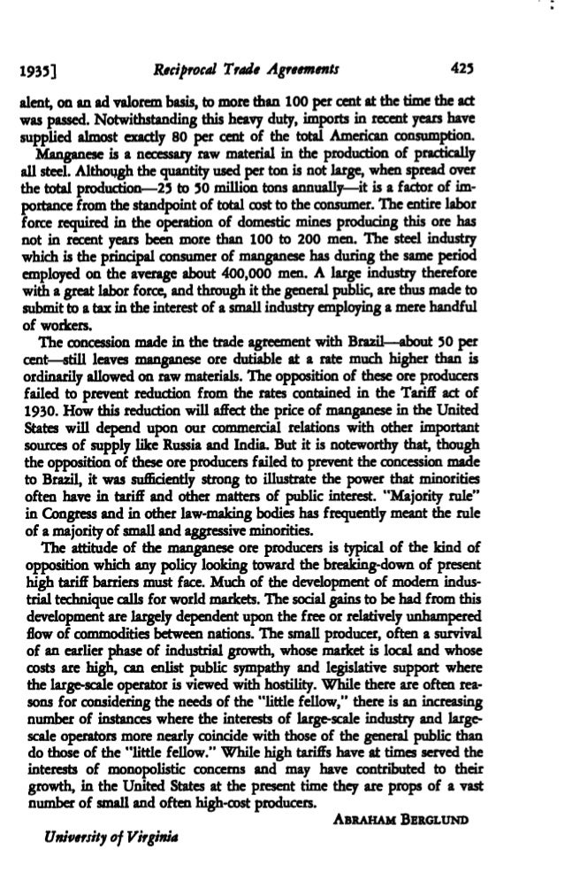 The Reciprocal Trade Agreements Act of 1934 The American Economic R…