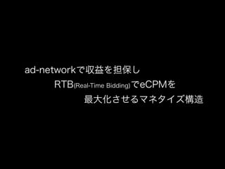 ad-networkǅ򵣱
???RTB(Real-Time Bidding)eCPM
??????󻯤ޥͥ
 