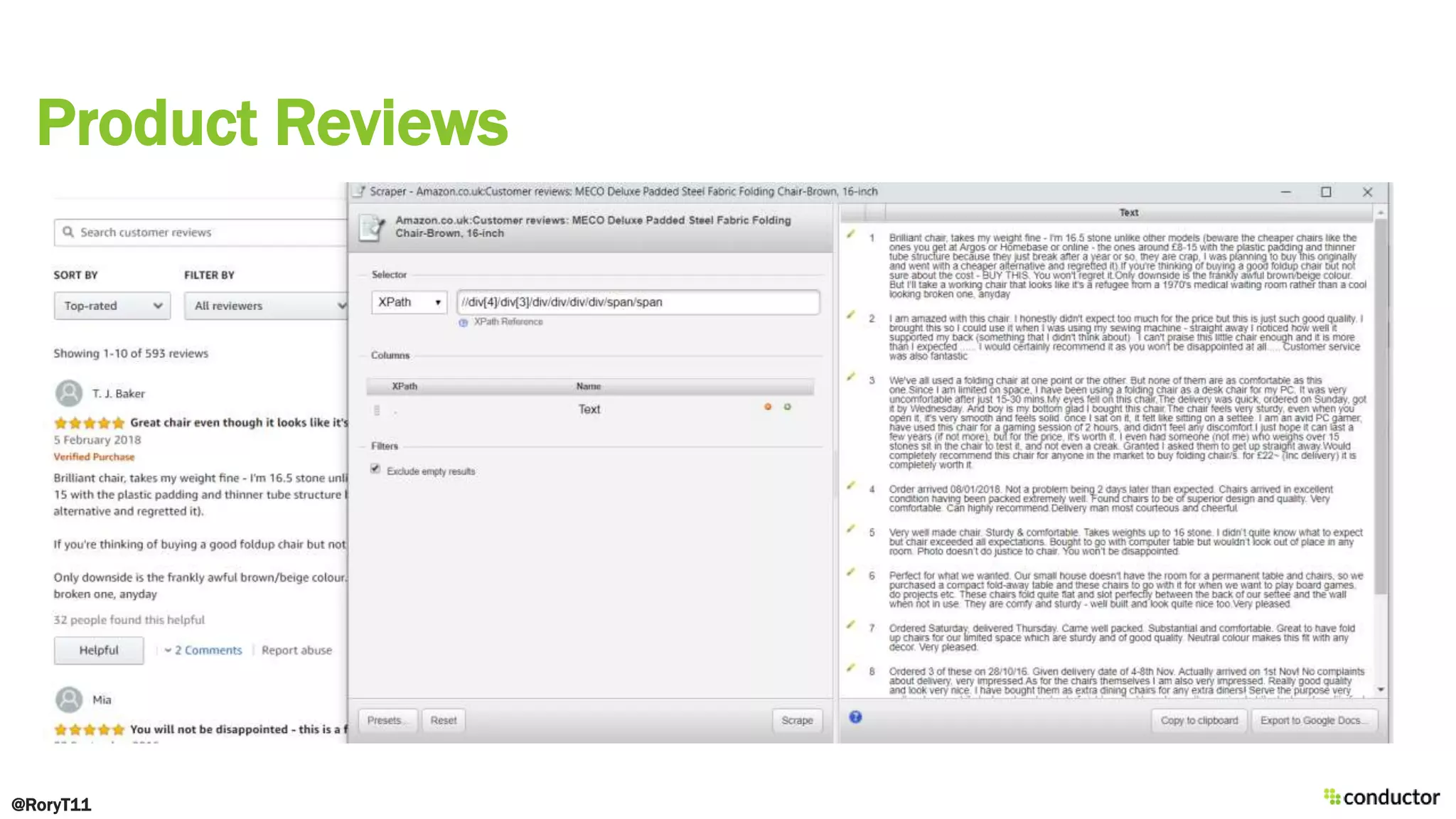 Product Reviews
@RoryT11
 
