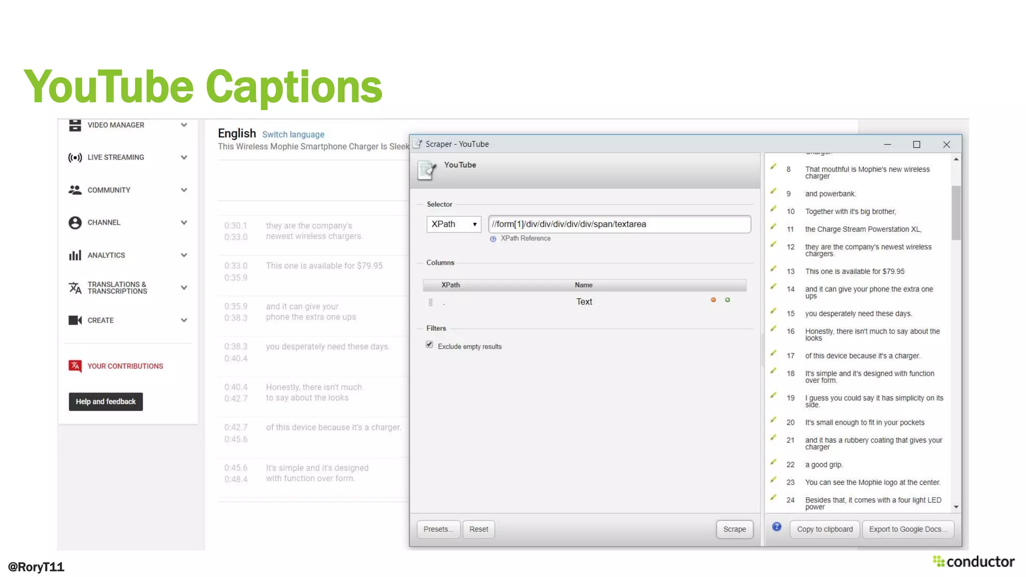 YouTube Captions
@RoryT11
 