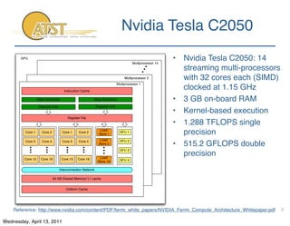 Nvidia Tesla C2050
       GPU
                                                                                        Mult...