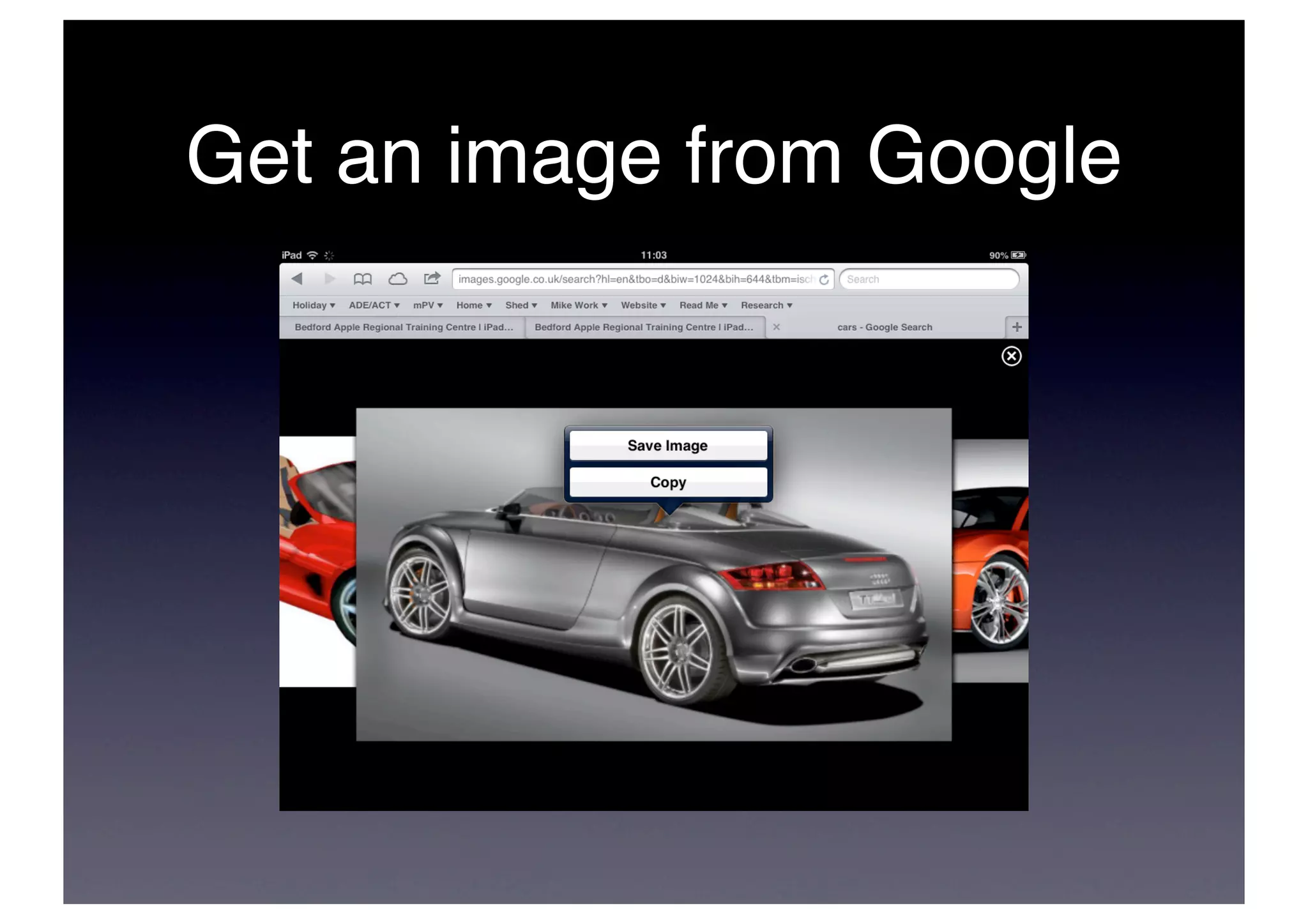 Get an image from Google
 