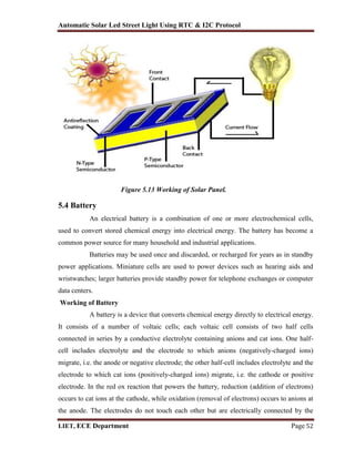 Automatic solar LED street light automation by using RTC and I2C ...