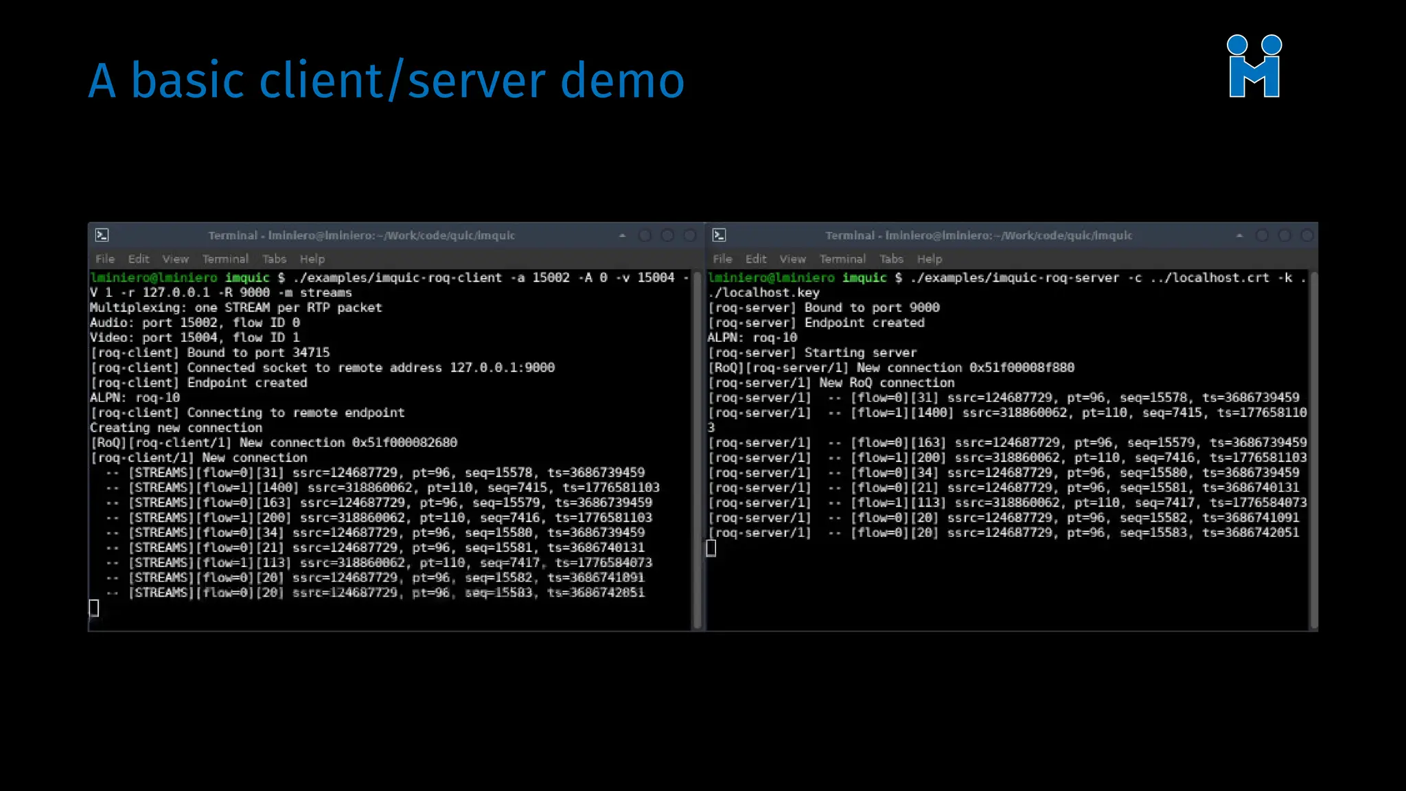 A basic client/server demo
 