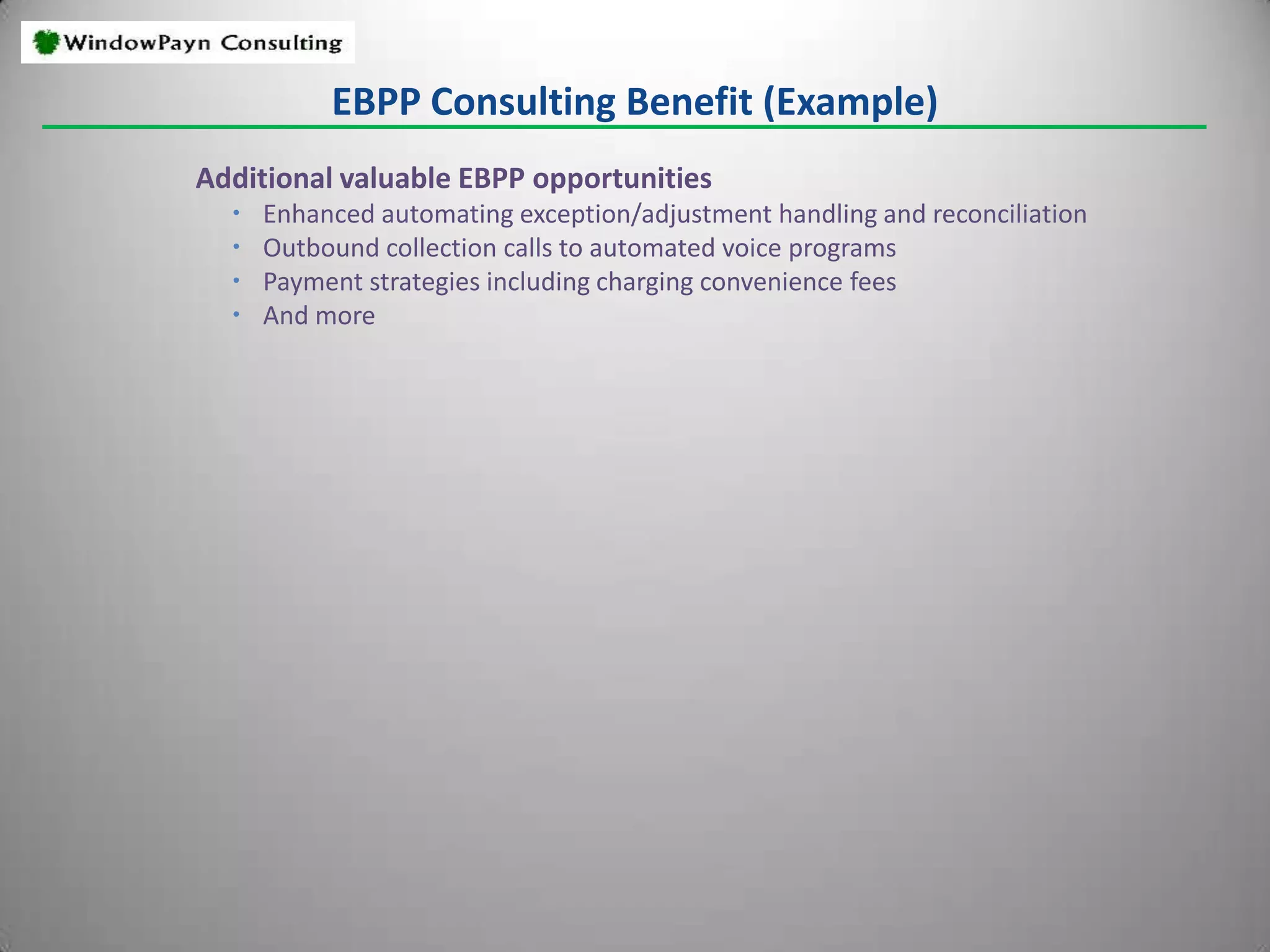 Billing and payment > Intrinsic ValueBuild value proposition: