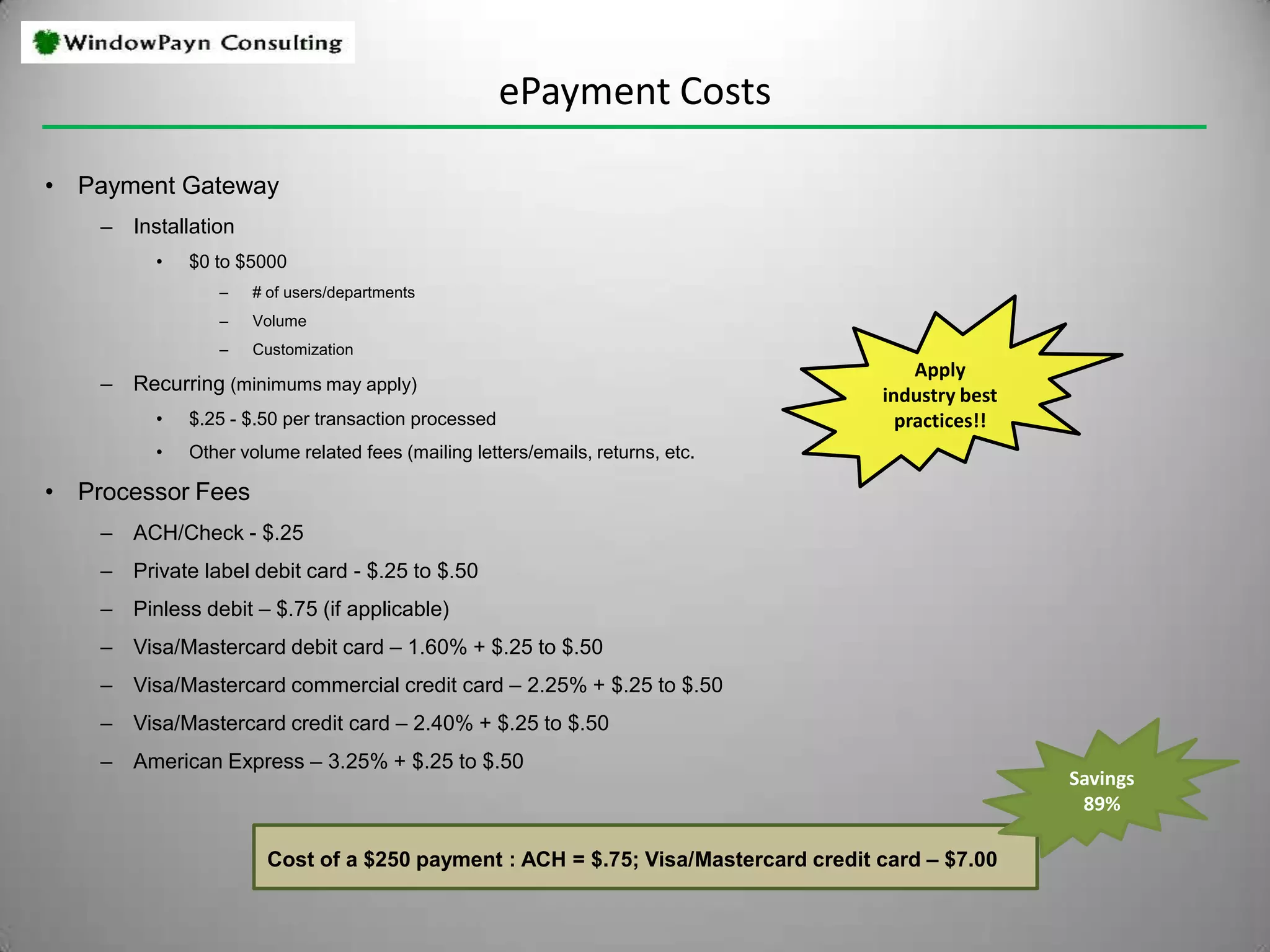 Billing and payment processes with –