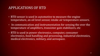 Engine Rtd RTD-RESISTANCE TEMPERATURE DETECTOR | PPTX
