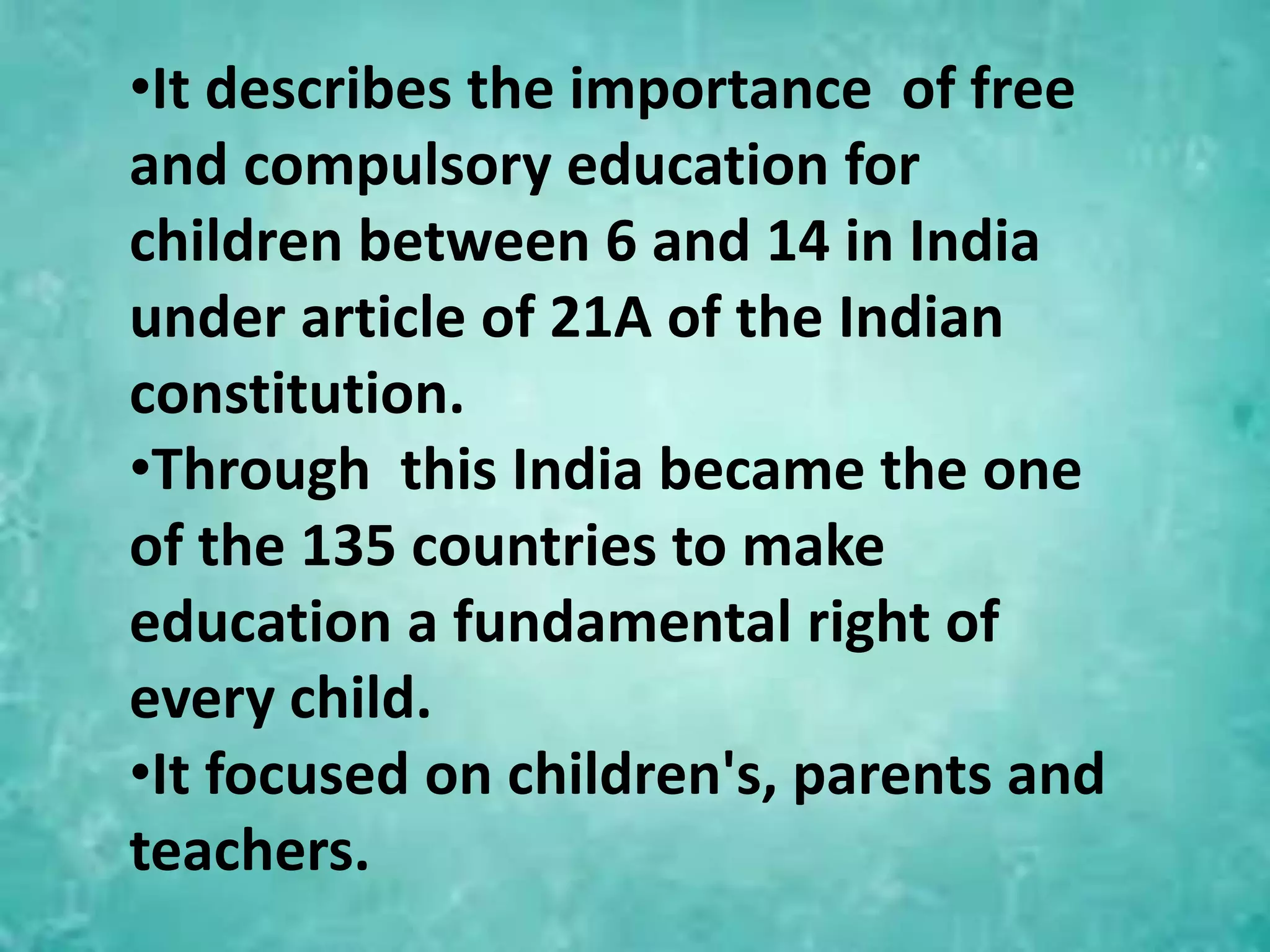 Rte act 2009 | PPTX