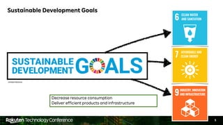 5
Sustainable Development Goals
United Nations
Decrease resource consumption
Deliver efficient products and infrastructure
 