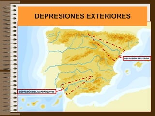 DEPRESIONES EXTERIORES




                               DEPRESIÓN DEL EBRO




DEPRESIÓN DEL GUADALQUIVIR
 