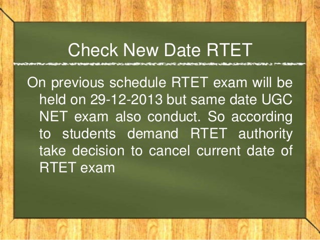 Rtet 2013 Exam Date Postponed, Rajasthan TET 2013 Exam Postponed