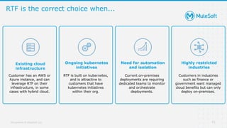 MuleSoft Runtime Fabric (RTF): Foundations  : MuleSoft Virtual Muleys Meetups