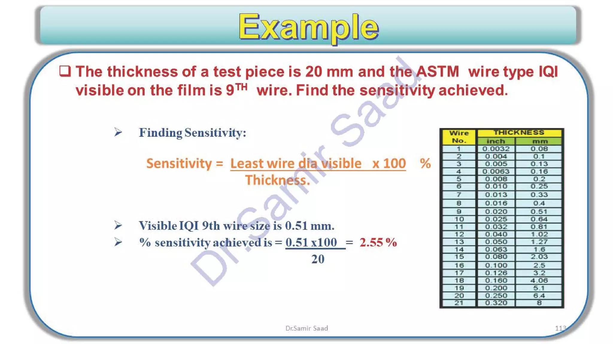ASNT Radiographic Film Interpretation (RTFI) Notes-Dr. Samir Saad