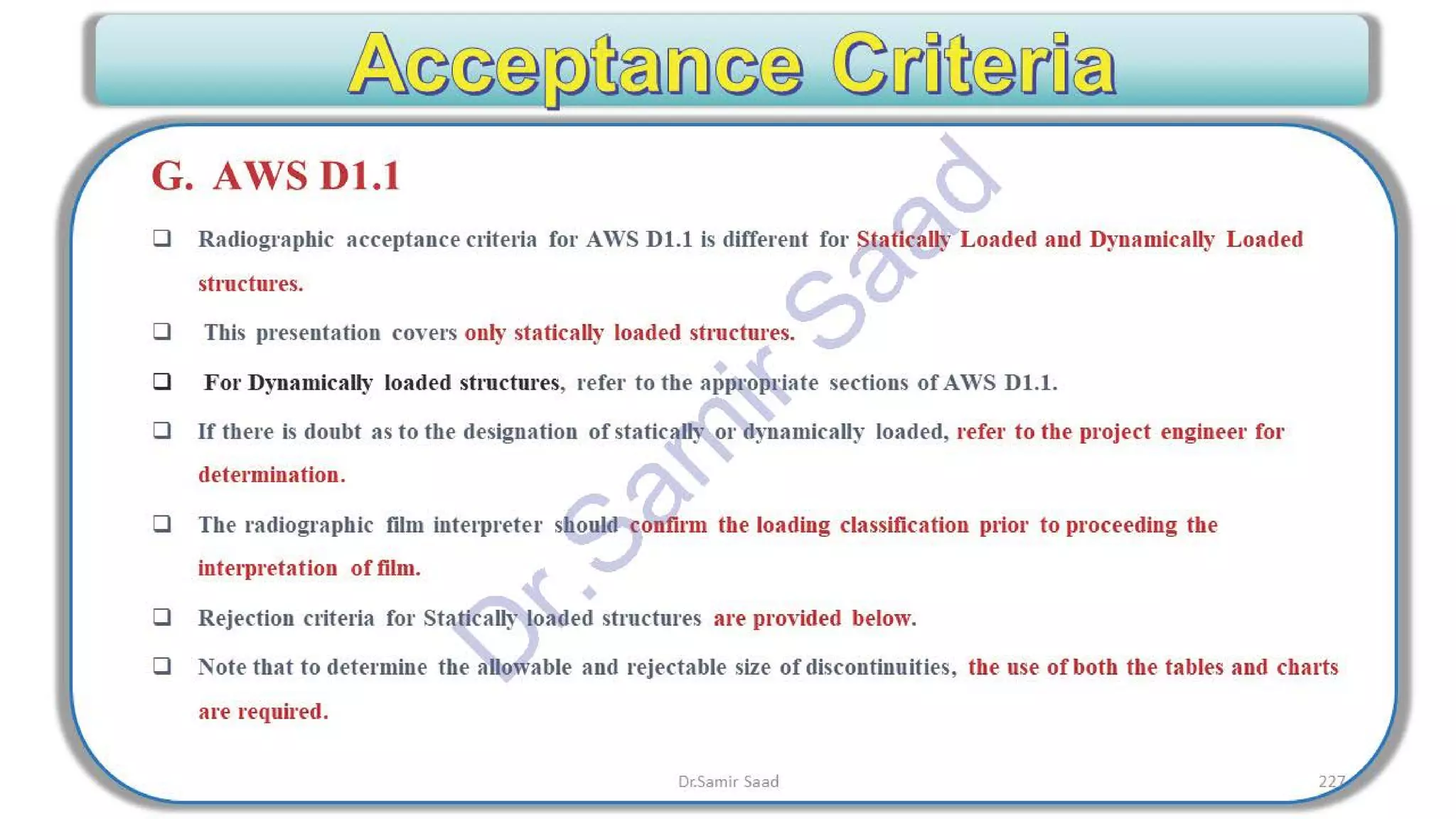 ASNT Radiographic Film Interpretation (RTFI) Notes-Dr. Samir Saad
