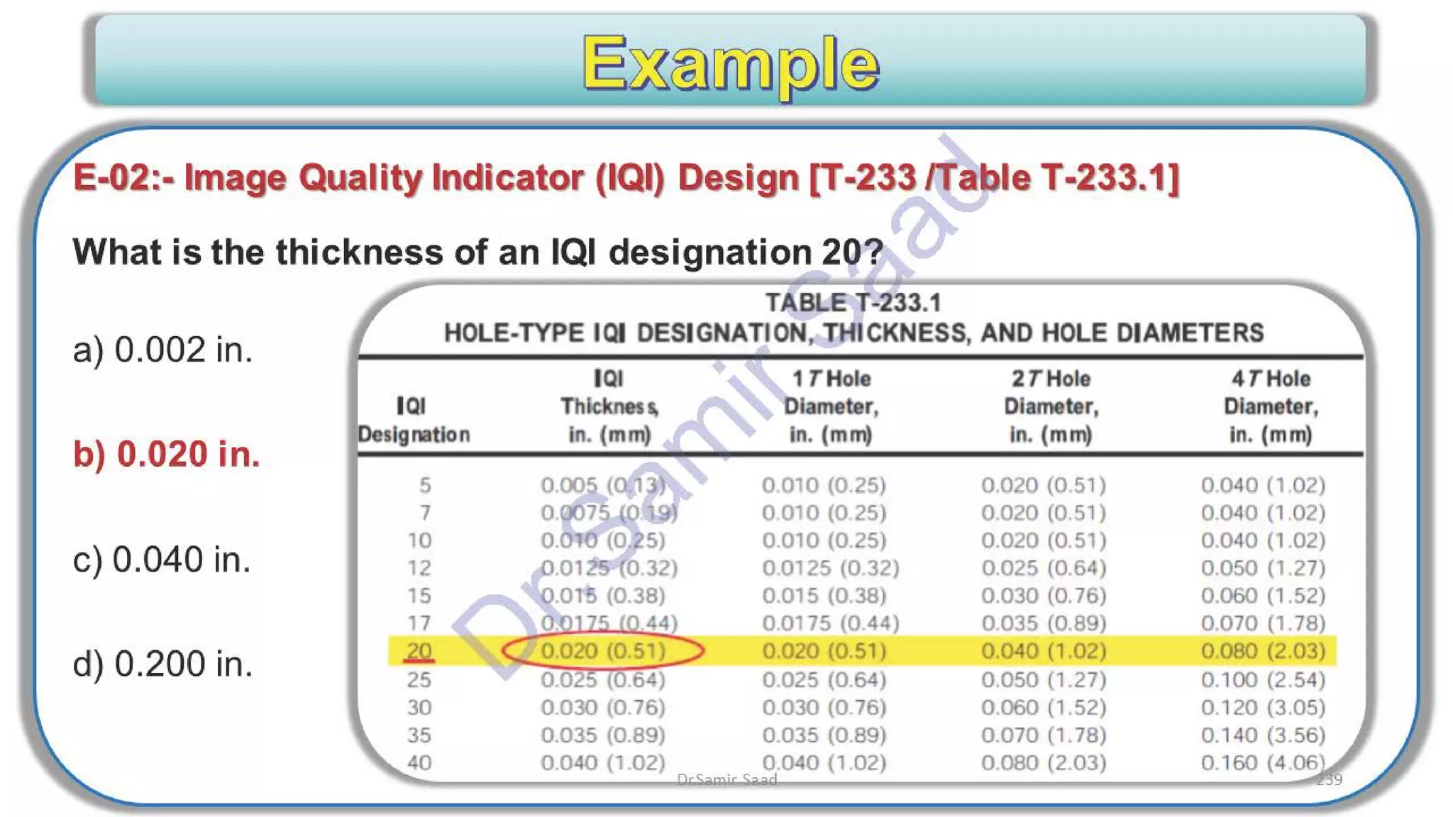 ASNT Radiographic Film Interpretation (RTFI) Notes-Dr. Samir Saad