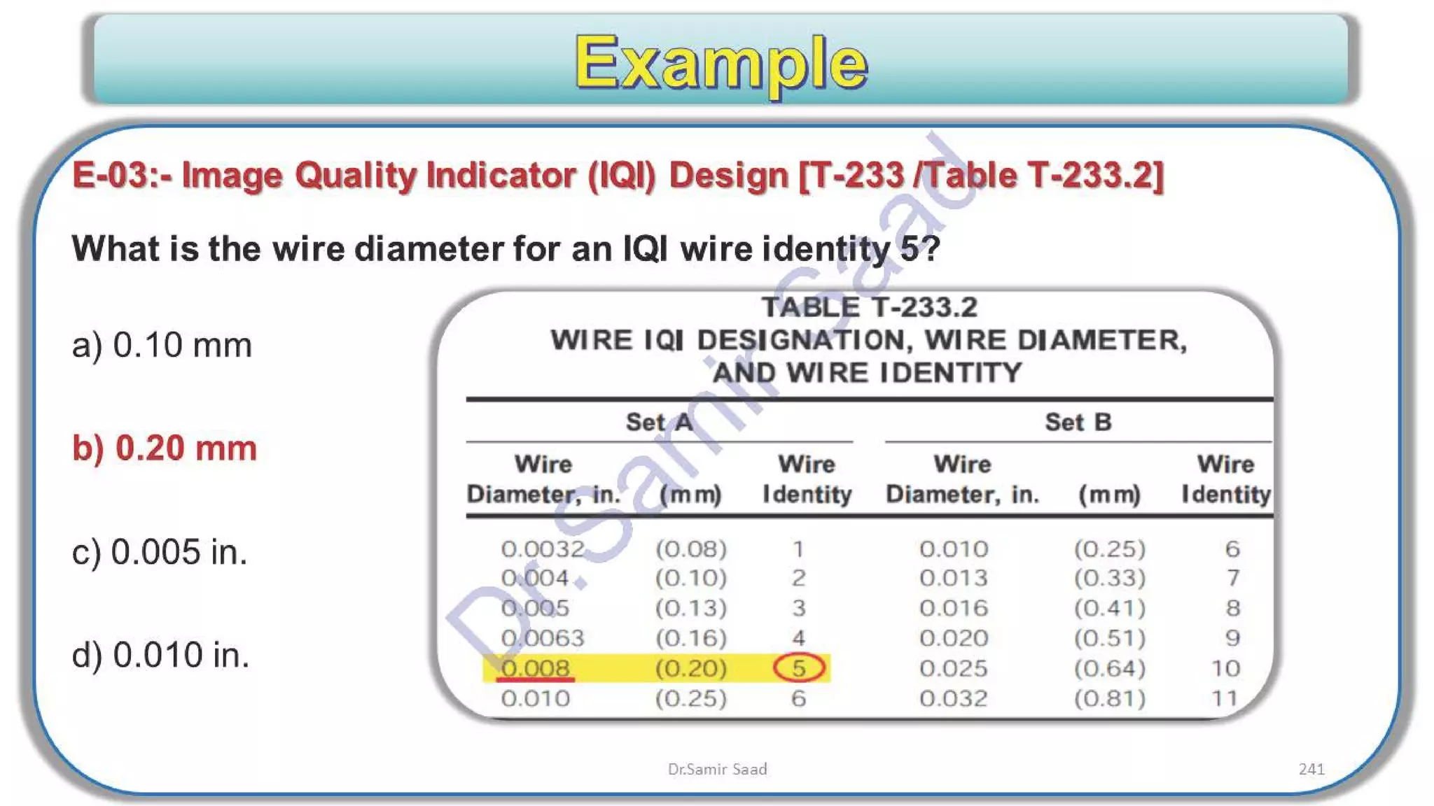 ASNT Radiographic Film Interpretation (RTFI) Notes-Dr. Samir Saad