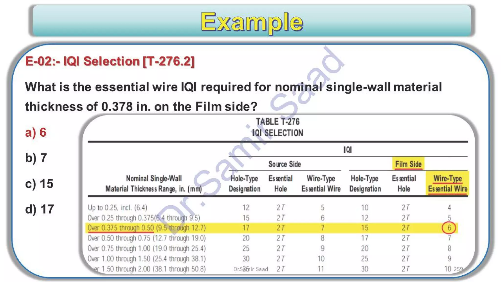 ASNT Radiographic Film Interpretation (RTFI) Notes-Dr. Samir Saad