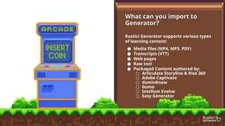 Rustici Engine.pdf Level up your learning platform with Rustici Generator | PPTX