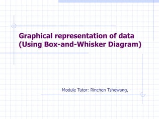 Graphical representation of data  (Using Box-and-Whisker Diagram) Module Tutor: Rinchen Tshewang,  