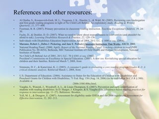 Response To Intervention - Tier One Strategies | PPT