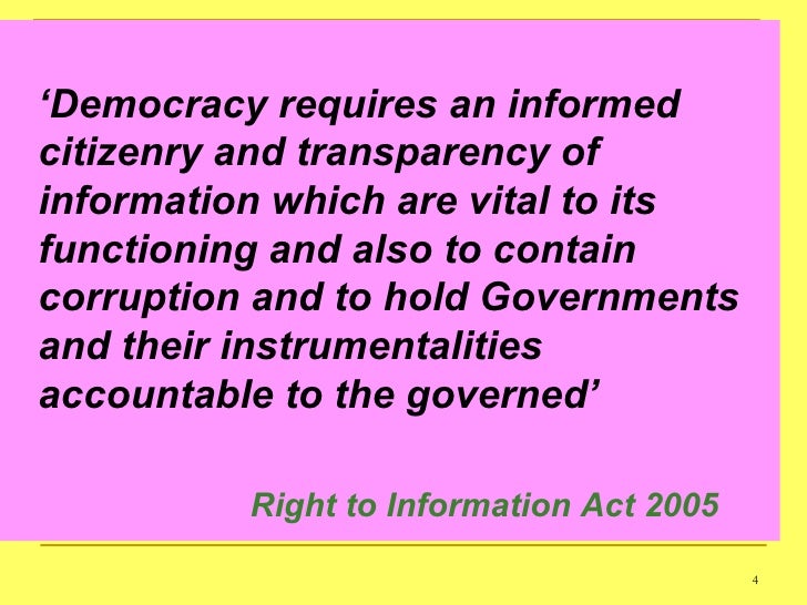 is the right to information act The right to information act 2009 (rti act) commenced on 1 july 2010 and the aim of the act is to improve the operation of democracy in the state by. is the right to information act The right to information act 2009 (rti act) commenced on 1 july 2010 and the aim of the act is to improve the operation of democracy in the state by.