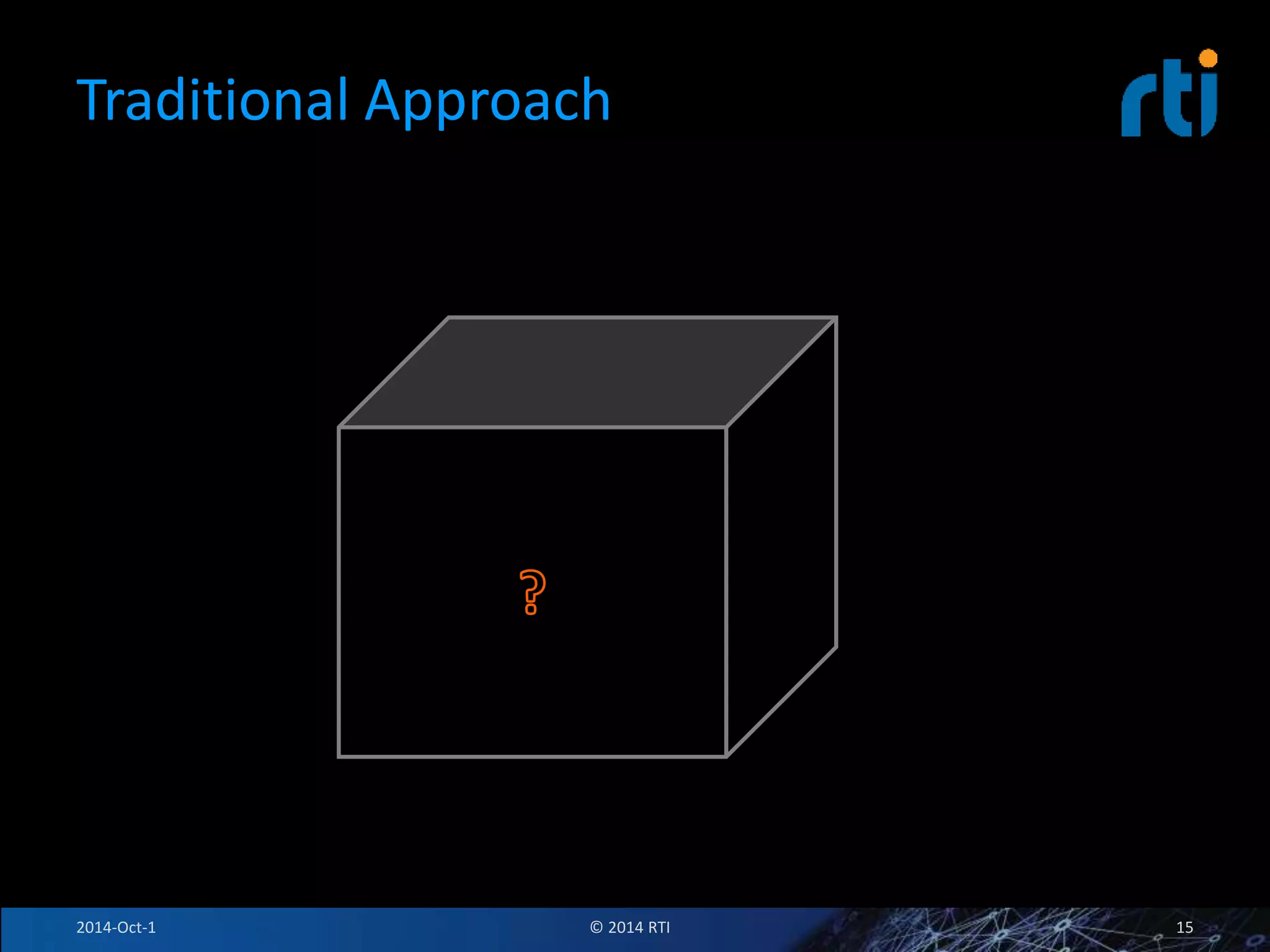 Traditional Approach 
2014-Oct-1 © 2014 RTI 15 
 