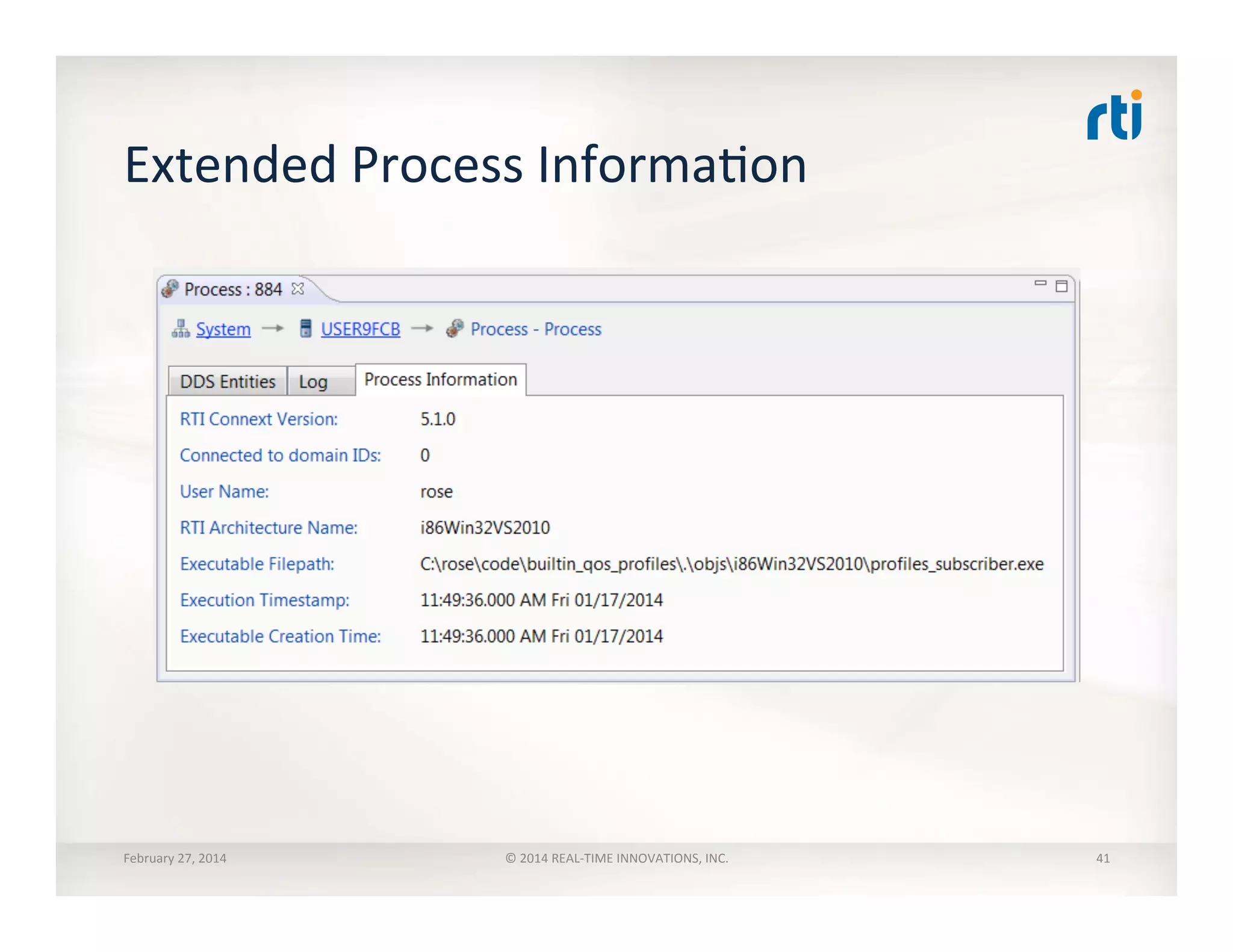 Extended	
  Process	
  InformaTon	
  
February	
  27,	
  2014	
   ©	
  2014	
  REAL-­‐TIME	
  INNOVATIONS,	
  INC.	
   41	
  
 