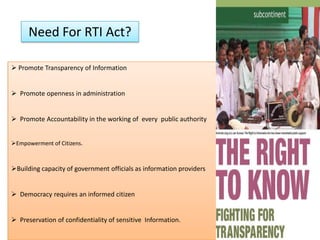 Right to information Act(India) | PPTX