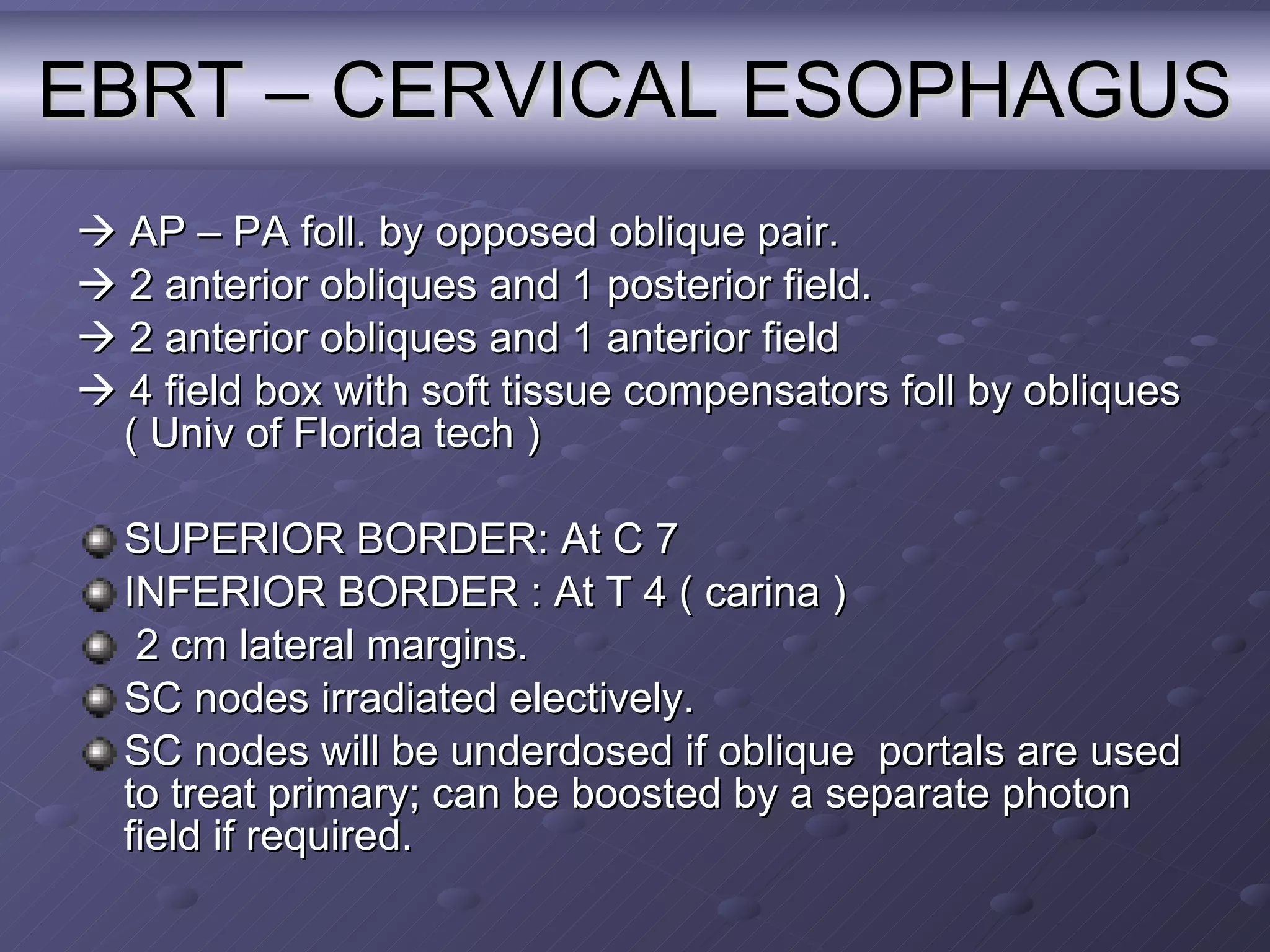 RT in Ca Esophagus | PPT