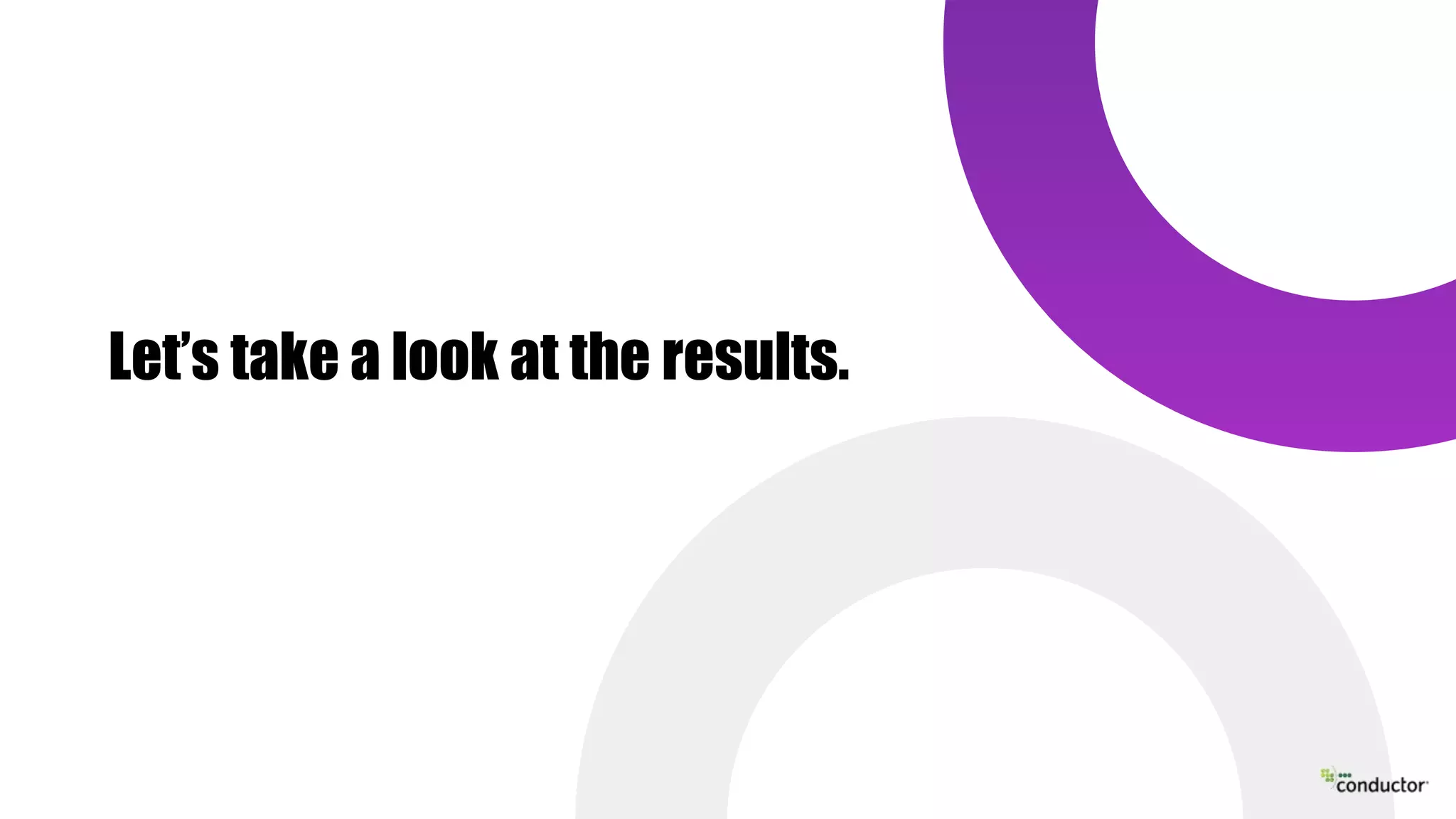 Let’s take a look at the results.
 