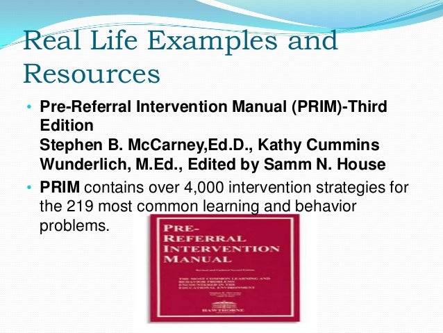 Hawthorne pre referral intervention manual