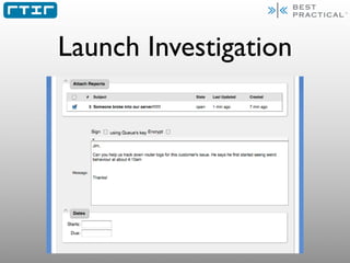 Launch Investigation
 