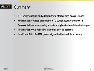 Methods for Achieving RTL to Gate Power Consistency | PDF