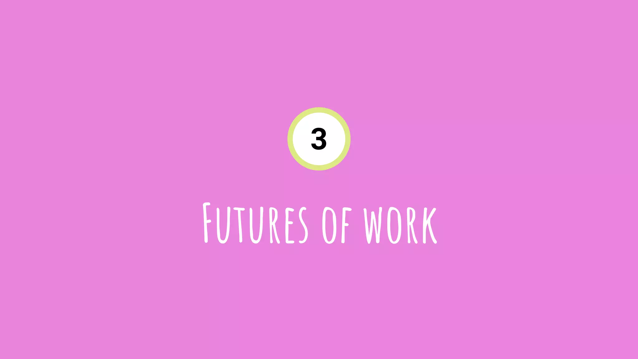 Futures of work
3
 