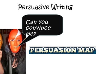 Persuasive Writing Can you  convince me? 