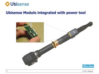Ubisense Module integrated with power tool